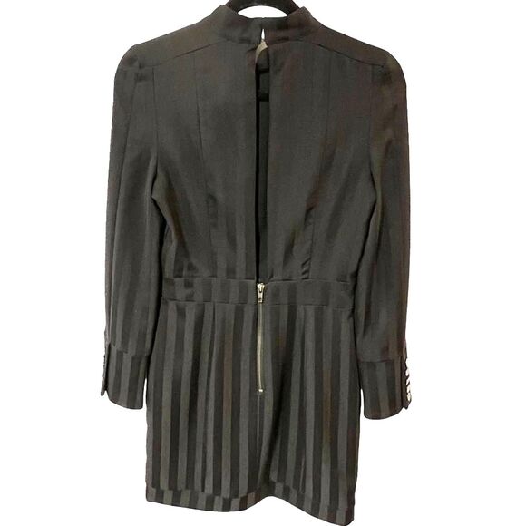 Revolve Line & Dot Black Striped Mini Dress Sz S Minimalist Witchy Evening - Picture 4 of 14